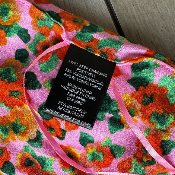 AFRM Pink Ditsy Floral France Corset Top Strapless | NWT | Size: Medium - Picture 4 of 6